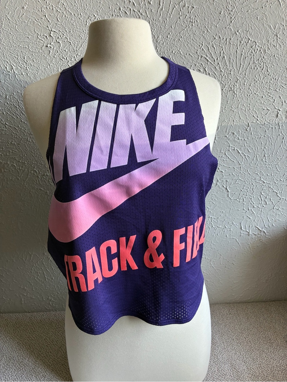 Nike Track & Field Mesh Tank Top Purple Pink Women's Sz L. - Picture 1 of 11